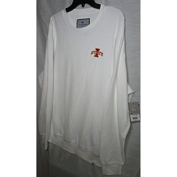 Iowa State Cyclones Colosseum Waffle Knit Thermal Shirt, Sz XL, White, 114166 - Picture 2 of 8